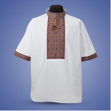 Embroidered shirt "Summer in Brown"